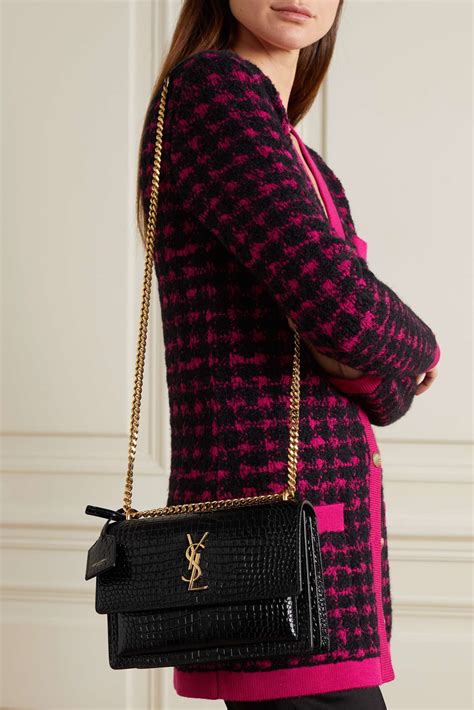 ysl sunset bag small insta|YSL sunset bag medium croc.